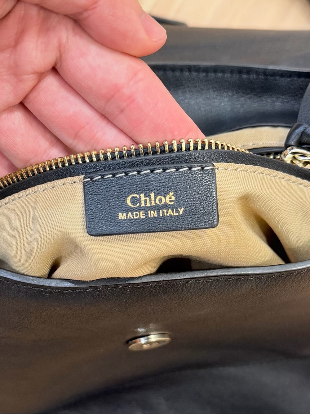 Chloe Suede Calfskin Medium Faye Backpack in Black - Picture 8 of 11